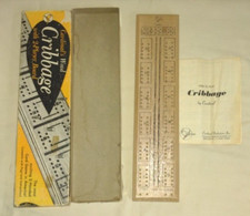 Vintage Wood Cardinal Cribbage Game in Original Box