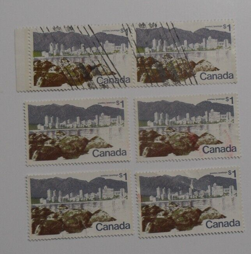 STAMPMART : CANADA 1972 SC#599 BRITISH COLUMBIA VANCOUVER CITY VIEW $1 6v USED