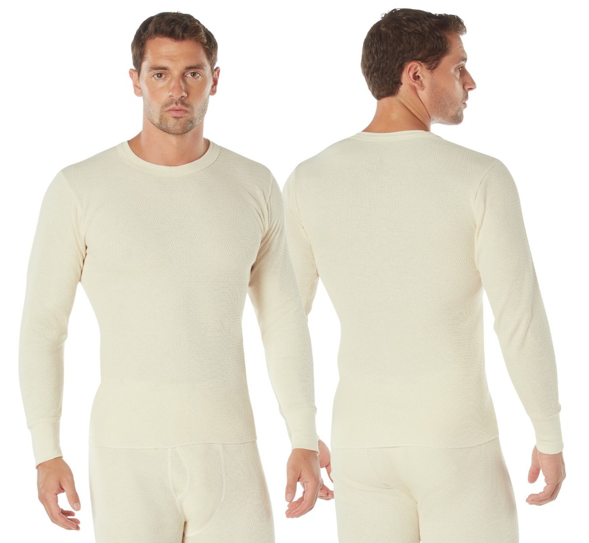 Extra Heavyweight Thermal Knit White Underwear - Long John Extra Heavyweight Thermal Knit White Underwear - Long John