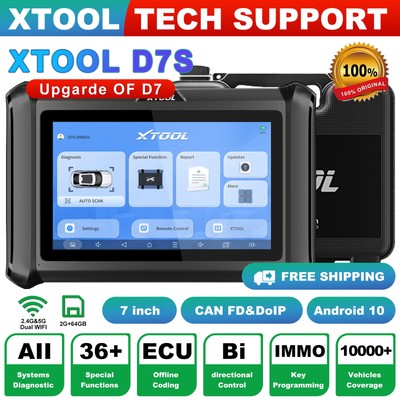 2025 XTOOL D7S Car Bidirectional Scanner Full System 36+ Resets Diagnostic Tool 