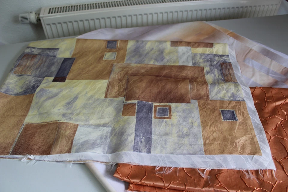 Stoff 3 große Stück Dekostoff Gardinenstoff Stoffpaket Reststücke Sonderpreis - Bild 3 von 4