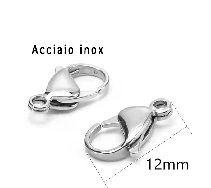 Ciondolo con CORNO Portafortuna ACCIAIO argento cornetto per Bracciale e Collana - Immagine 3 di 4