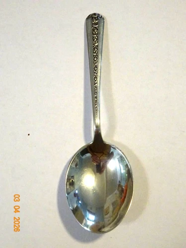 Vintage Towle Sterling Silver Rambler Rose Baby Spoon