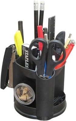 Office Supplies With Rotating Desk Organizer - Pen Pencil Holder - 12 Piece Desk