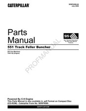 Caterpillar Cat 551 Track Feller Buncher Parts Catalog Manual