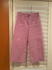 Anthro Maeve Colette High-Rise Wide-Leg Pants in Magic Fabric Raspberry 30P