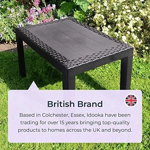 Garden Furniture Set Table Chairs 3 Piece Bistro Set Patio Outdoor Rattan Style - Picture 7 of 12