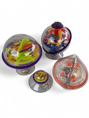Lot of 4 Perplexus: Warp, Twist, Original & Mini Travel Ball Maze Brain Puzzles