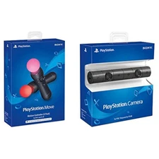 Sony PlayStation VR PSVR Camera And 2 Pack Move Motion Controllers PS4