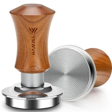 Espresso Tamper, 51MM 2 Spring-Loaded Calibrated Tamper with Stainless Steel ...