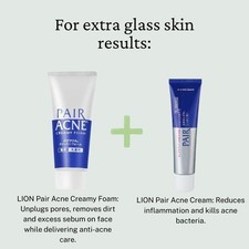 LION Pair Acne Creamy Foam Cleanser 80g Acne Cream - Anti Acne Face Wash