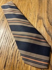Vintage 60s 70s Retro Striped Polyester Wide ...
