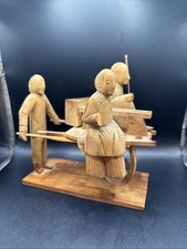 1950s Asian Rickshaw Balsa Wood Most Likely Handmade 5.25"