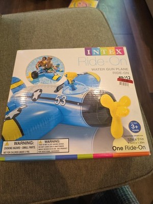 Intex Water Gun Plane ~ Ride On Kids Swimming Pool Float Raft W/ Squirt Gun 
