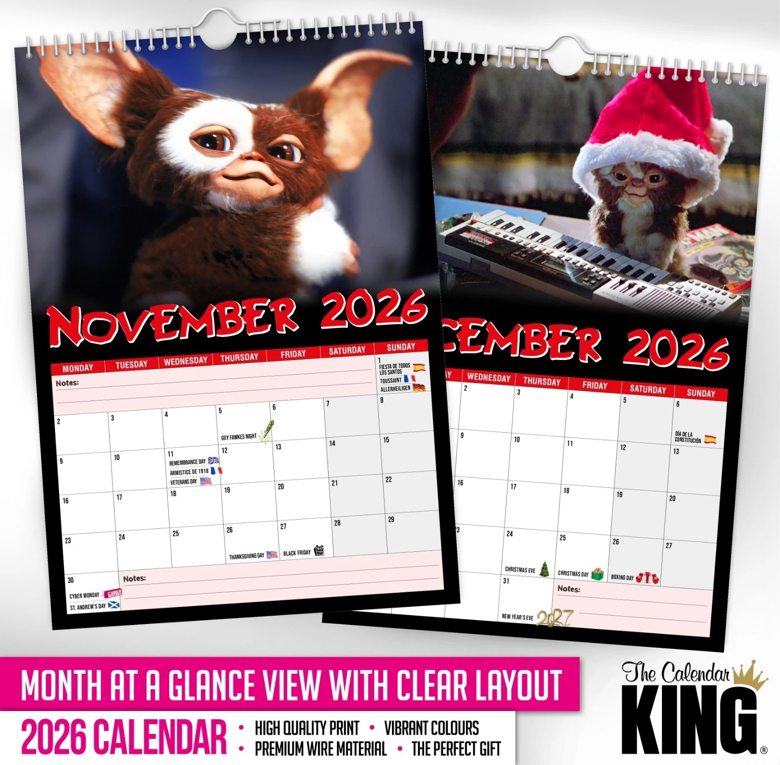 2026 Calendar - Gizmo - Funny - Quirky - Christmas - Birthday