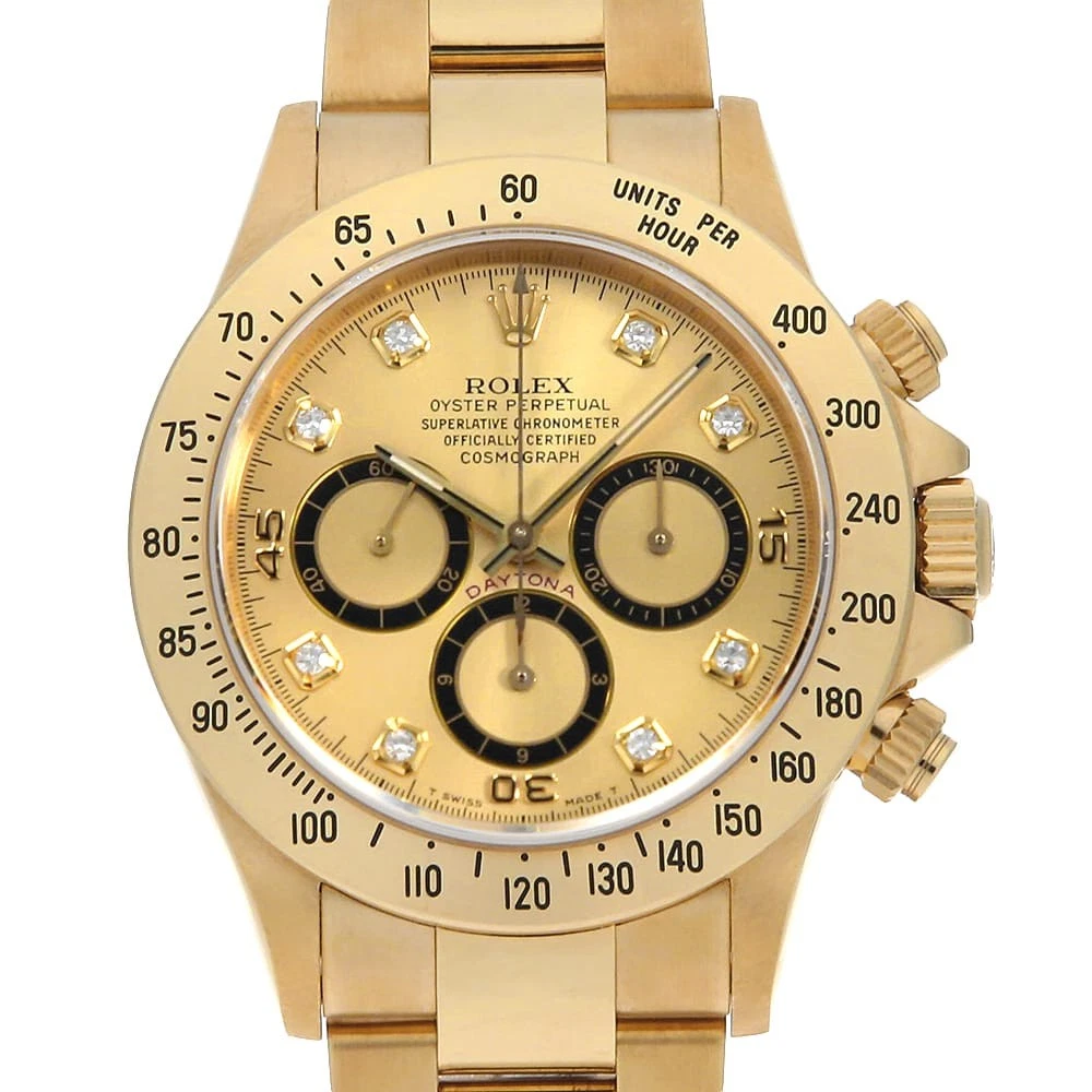 Zenith — ROLEX Cosmograph Daytona 8P diamond 16528G Champagne Reverse 6 Dial All Trit...