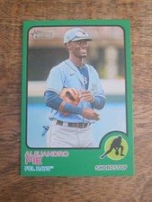 2022 Topps Heritage Minor League GREEN PARALLEL Alejandro Pie 10/75 SP 