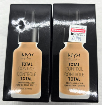 2X  NYX Total Control Drop Foundation TCDF11  Beige