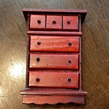 Dollhouse Miniature Chest of Drawers 4 Inch