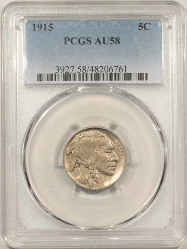 1915 BUFFALO NICKEL - PCGS AU-58