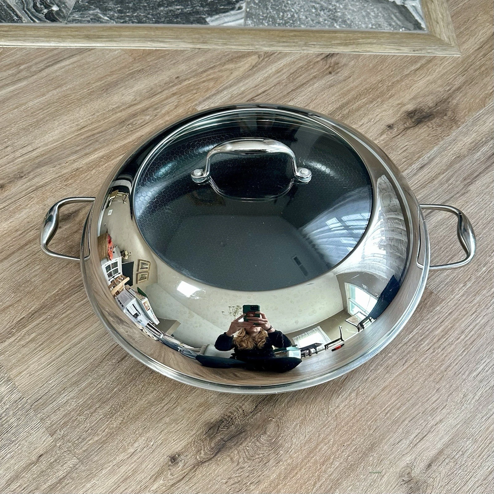HexClad Hybrid Nonstick 14" Frying Pan, Stainless Steel Lid Skillet Used #8730
Opens in a new window