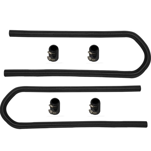 Aluminum 44" Caps w/ Chrome Stainless Steel Universal Heater Hose Set