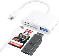 FLEAVER Type C SD TF Card Reader 4 in 1 USB C to USB Camera Memory Card Reader