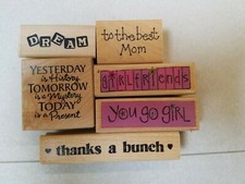 GREAT SELECTION OF WOOD RUBBER SAYING STAMPS YOU WON'T WANT TO MISS