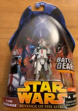 STAR WARS ROTS REVENGE OF THE SITH #33 CLONE COMMANDER RED US CARD 2005 SEALED