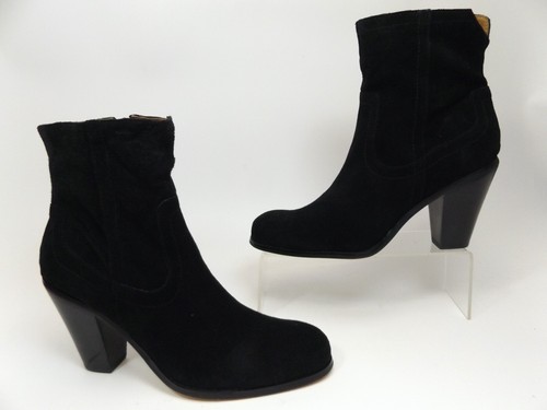 NEW! Corso Como Womens Harvest Ankle Heeled Bootie Black Split Suede, Size 8.5 - Picture 2 of 11