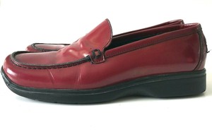 coach red loafers