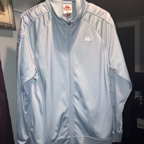 Kappa Mens Tracksuit Top Light Blue Large