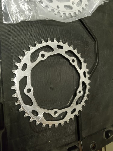 Rennen Pentacle Decimal Chainring Threaded 5 Bolt Silver 110mm 7075 Alum 38.7T