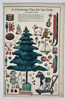Original and Uncut: 1910 Paper Dolls: Christmas Tree Decorations