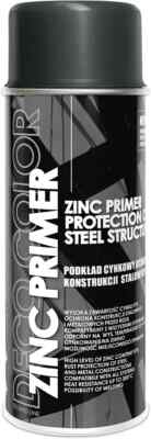 DECO COLOR Zink-Primer 97% Grundierung  Alu  400ml Zinkmetall Lackspray