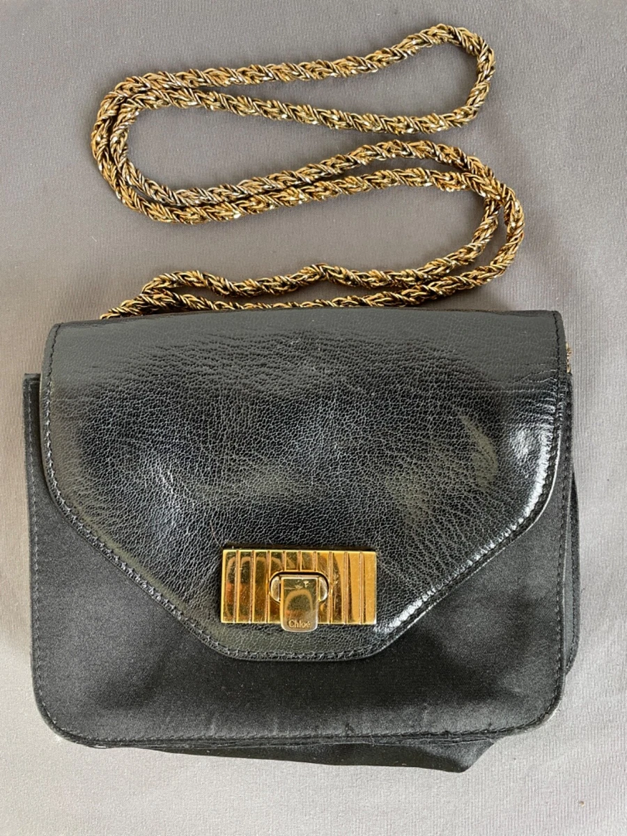 Chloe Black Leather Small Sally Shoulder Bag