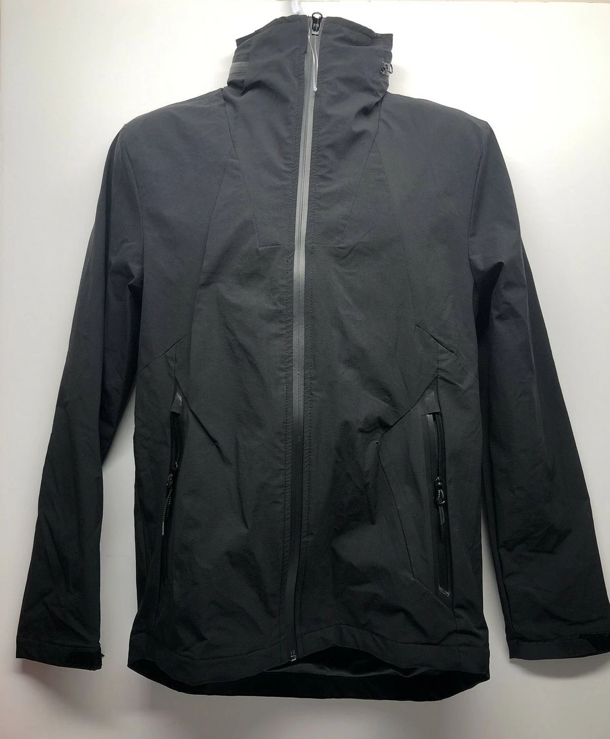 Men Champion C9 Soft Shell Full Zip Jacket with Hideaway Hood size S Black