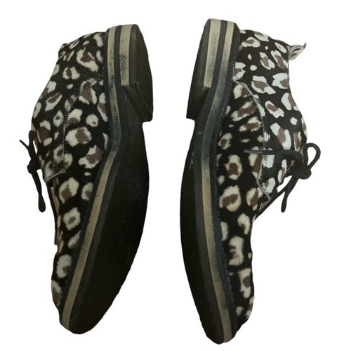 Oxford MIISTA LONDON pelo de becerro estampado de leopares, Oxford estampado animal, talla 8 - Imagen 3 de 7