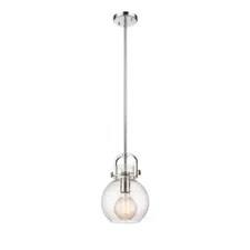 Innovations Newton Sphere 1-Lt 8" Stem Pendant, PN/SG - 410-1SS-PN-G410-8SDY