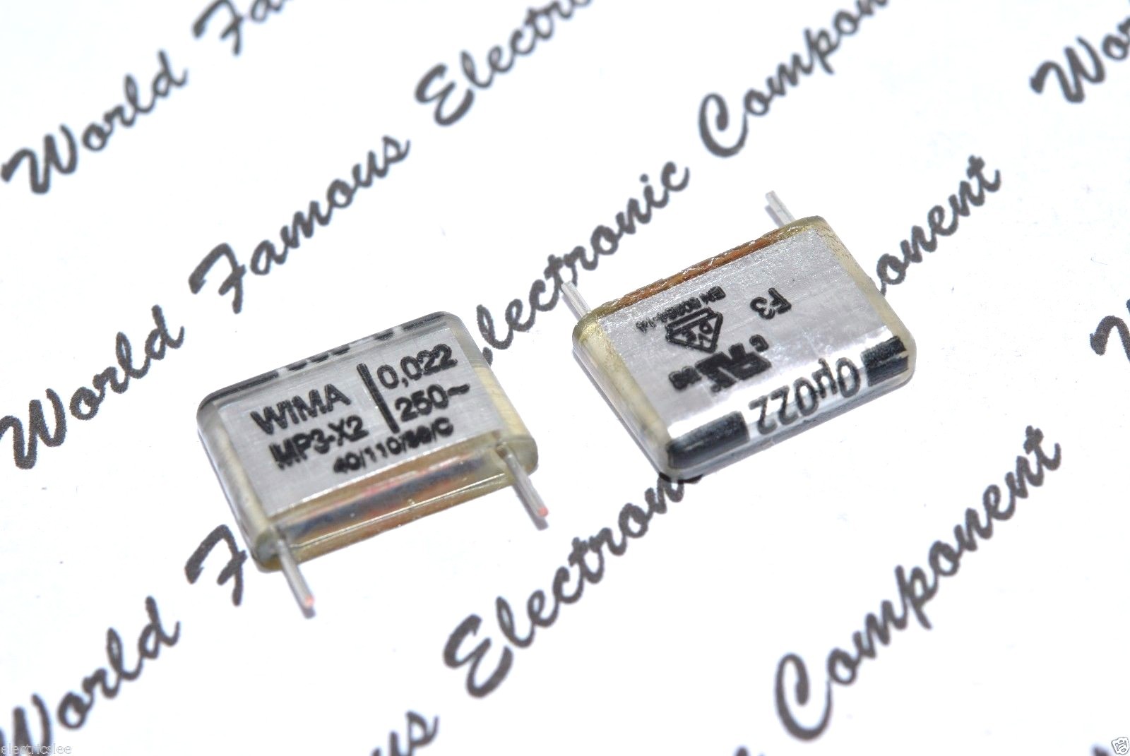 NEW 10PCS WIMA MP3-Y2 IC Capacitors (0.022µF 22nF) 20% 250V Pich:15mm CLASS Y2 E - Foto 5