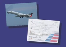American Eagle Airplane Trading Cards Embraer E145 - Set of 50