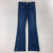 Pilcro and the Letterpress Blue Trouser Bootcut Jeans Womens High-Rise Size 29