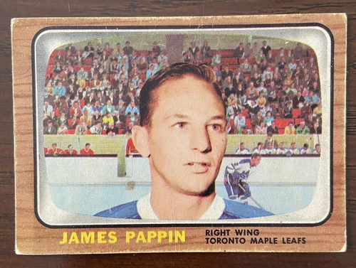 1966-67 TOPPS #76 JIM PAPPIN EX   TORONTO MAPLE LEAFS!