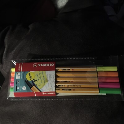 Stabilo STABILO Fineliner Point 88 Neon Farben 5 Stück 0,4 mm   OVP