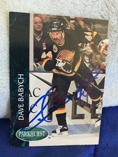 Dave Babych Autographed Vancouver Canucks hockey card