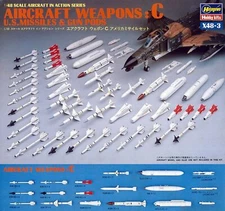 Hasegawa HA36003 1/48 Aircraft Weapons C U.S. Missiles & Gun Pods Model Kit