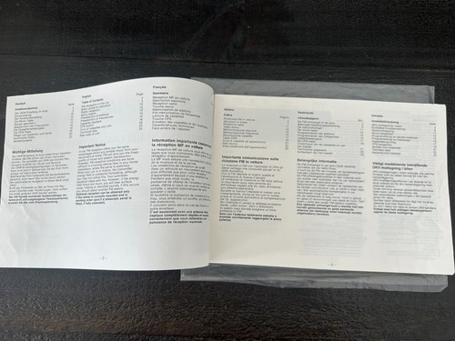 Blaupunkt Porsche 911 928 Monterey SQR23 Owners Manual Radio Original SQR 23 - 第 2/6 張圖片