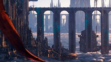 Landscape art city futuristic environment concept Custom Gaming Mat Desk