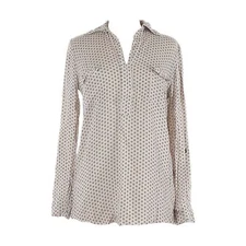 Splendid Nordstrom Roll Tab Diamond Dot Lightweight Shirt Blouse Size XS