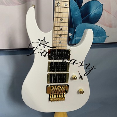 Jersey Star White Electric Guitar HHH Pickups Star Inlay Maple Fretboard 22 Fret